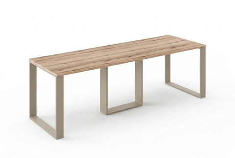 Ausziehbarer Esstisch Borys 130-250 x 80 cm für 4 6 8 10 Personen, Eiche Evoke, Kufengestell Kaschmir matt, Bild 3