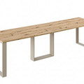 Ausziehbarer Esstisch Borys 130-290 x 80 cm für 4 6 8 10 12 Personen, Eiche Artisan, Kufengestell Kaschmir matt, Bild 3