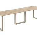 Ausziehbarer Esstisch Borys 130-290 x 80 cm für 4 6 8 10 12 Personen, Eiche Cremona, Kufengestell Kaschmir matt, Bild 3