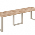 Ausziehbarer Esstisch Borys 130-290 x 80 cm für 4 6 8 10 12 Personen, Eiche Evoke, Kufengestell Kaschmir matt, Bild 3