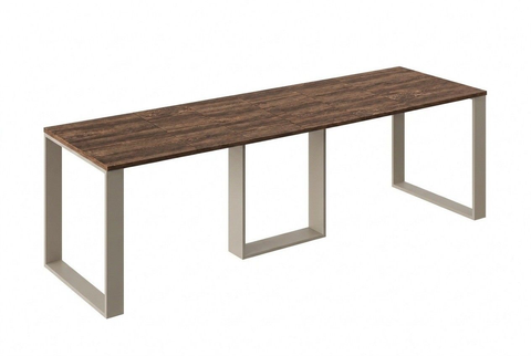 Ausziehbarer Esstisch Borys 130-290 x 80 cm für 4 6 8 10 12 Personen, Eiche Stirling, Kufengestell Kaschmir matt, Bild 3