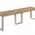 Ausziehbarer Esstisch Borys 130-290 x 80 cm für 4 6 8 10 12 Personen, Eiche Wotan, Kufengestell Kaschmir matt, Bild 3