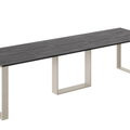 Ausziehbarer Esstisch Borys Bis 130-310 x 90 cm für 4 6 8 10 12 Personen, Beton Dunkel, Kufengestell Kaschmir matt, Bild 3
