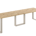 Ausziehbarer Esstisch Borys Bis 130-310 x 90 cm für 4 6 8 10 12 Personen, Eiche Artisan, Kufengestell Kaschmir matt, Bild 3