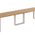 Ausziehbarer Esstisch Borys 130-330 x 80 cm für 4 6 8 10 12 14 Personen, Eiche Craft Gold, Kufengestell Kaschmir matt, Bild 3