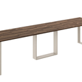 Ausziehbarer Esstisch Borys Max 130-330 x 85 cm für 4 6 8 10 12 14 Personen, Eiche Stirling, Kufengestell Kaschmir matt, Bild 3