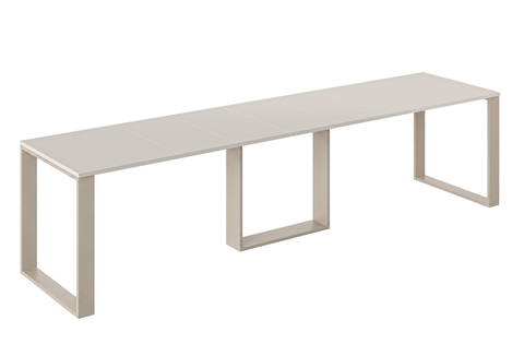 Ausziehbarer Esstisch Borys 130-330 x 80 cm für 4 6 8 10 12 14 Personen, Kaschmir, Kufengestell Kaschmir matt, Bild 3