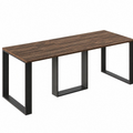 Ausziehbarer Esstisch Borys 130-210 x 80 cm für 4 6 8 Personen, Eiche Stirling, Kufengestell Schwarz, Bild 3