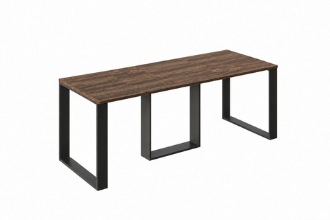 Ausziehbarer Esstisch Borys 130-210 x 80 cm für 4 6 8 Personen, Eiche Stirling, Kufengestell Schwarz, Bild 3