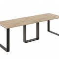 Ausziehbarer Esstisch Borys Max 130-250 x 85 cm für 4 6 8 10 Personen, Eiche Cremona, Kufengestell Schwarz, Bild 3