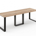Ausziehbarer Esstisch Borys Max 130-250 x 85 cm für 4 6 8 10 Personen, Eiche Evoke, Kufengestell Schwarz, Bild 3