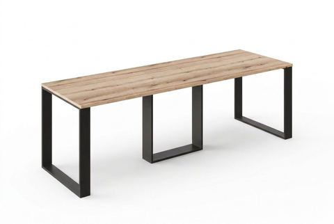 Ausziehbarer Esstisch Borys Max 130-250 x 85 cm für 4 6 8 10 Personen, Eiche Evoke, Kufengestell Schwarz, Bild 3