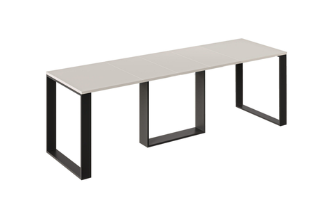 Ausziehbarer Esstisch Borys 130-250 x 80 cm für 4 6 8 10 Personen, Kaschmir, Kufengestell Schwarz, Bild 3
