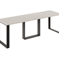 Ausziehbarer Esstisch Borys Max 130-250 x 85 cm für 4 6 8 10 Personen, Kaschmir, Kufengestell Schwarz, Bild 3