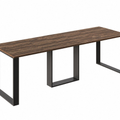 Ausziehbarer Esstisch Borys Max 130-250 x 85 cm für 4 6 8 10 Personen, Eiche Stirling, Kufengestell Schwarz, Bild 3