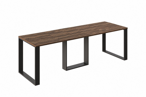 Ausziehbarer Esstisch Borys Max 130-250 x 85 cm für 4 6 8 10 Personen, Eiche Stirling, Kufengestell Schwarz, Bild 3
