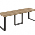 Ausziehbarer Esstisch Borys Max 130-250 x 85 cm für 4 6 8 10 Personen, Eiche Wotan, Kufengestell Schwarz, Bild 3