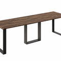 Ausziehbarer Esstisch Borys 130-290 x 80 cm für 4 6 8 10 12 Personen, Eiche Stirling, Kufengestell Schwarz, Bild 3