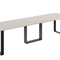 Ausziehbarer Esstisch Borys Bis 130-310 x 90 cm für 4 6 8 10 12 Personen, Kaschmir, Kufengestell Schwarz, Bild 3