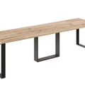 Ausziehbarer Esstisch Borys Bis 130-310 x 90 cm für 4 6 8 10 12 Personen, Eiche Evoke, Kufengestell Schwarz, Bild 3