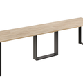 Ausziehbarer Esstisch Borys 130-330 x 80 cm für 4 6 8 10 12 14 Personen, Eiche Cremona, Kufengestell Schwarz, Bild 3