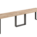 Ausziehbarer Esstisch Borys 130-330 x 80 cm für 4 6 8 10 12 14 Personen, Eiche Evoke, Kufengestell Schwarz, Bild 3