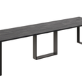 Ausziehbarer Esstisch Borys Max 130-330 x 85 cm für 4 6 8 10 12 14 Personen, Beton Dunkel, Kufengestell Schwarz, Bild 3