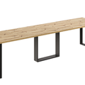 Ausziehbarer Esstisch Borys Max 130-330 x 85 cm für 4 6 8 10 12 14 Personen, Eiche Artisan, Kufengestell Schwarz, Bild 3