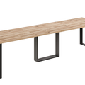Ausziehbarer Esstisch Borys Max 130-330 x 85 cm für 4 6 8 10 12 14 Personen, Eiche Evoke, Kufengestell Schwarz, Bild 3