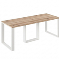 Ausziehbarer Esstisch Borys 130-210 x 80 cm für 4 6 8 Personen, Eiche Evoke, Kufengestell Weiß matt, Bild 3