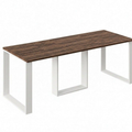 Ausziehbarer Esstisch Borys 130-210 x 80 cm für 4 6 8 Personen, Eiche Stirling, Kufengestell Weiß matt, Bild 3