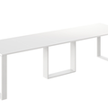 Ausziehbarer Esstisch Borys Bis 130-310 x 90 cm für 4 6 8 10 12 Personen, Weiß Hochglanz, Kufengestell Weiß matt, Bild 3