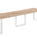 Ausziehbarer Esstisch Borys Bis 130-310 x 90 cm für 4 6 8 10 12 Personen, Eiche Evoke, Kufengestell Weiß matt, Bild 3