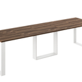 Ausziehbarer Esstisch Borys Bis 130-310 x 90 cm für 4 6 8 10 12 Personen, Eiche Stirling, Kufengestell Weiß matt, Bild 3