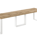 Ausziehbarer Esstisch Borys Bis 130-310 x 90 cm für 4 6 8 10 12 Personen, Eiche Wotan, Kufengestell Weiß matt, Bild 3