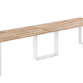 Ausziehbarer Esstisch Borys 130-330 x 80 cm für 4 6 8 10 12 14 Personen, Eiche Evoke, Kufengestell Weiß matt, Bild 3