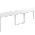 Ausziehbarer Esstisch Borys 130-330 x 80 cm für 4 6 8 10 12 14 Personen, Weiß Hochglanz, Kufengestell Weiß matt, Bild 3
