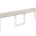 Ausziehbarer Esstisch Borys 130-330 x 80 cm für 4 6 8 10 12 14 Personen, Kaschmir, Kufengestell Weiß matt, Bild 3