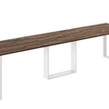 Ausziehbarer Esstisch Borys Max 130-330 x 85 cm für 4 6 8 10 12 14 Personen, Eiche Stirling, Kufengestell Weiß matt, Bild 3