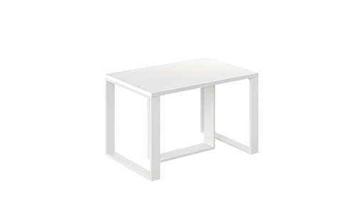 Ausziehbarer Esstisch Borys Bis 130-310 x 90 cm für 4 6 8 10 12 Personen, Weiß Hochglanz, Kufengestell Weiß matt, Bild 4