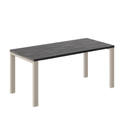 Ausziehbarer Esstisch Garant 80-170 x 80 cm für 2 4 6 Personen, Beton Dunkel, Metallgestell Kaschmir matt, Bild 3