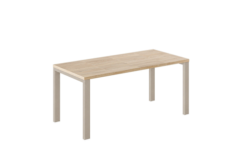 Ausziehbarer Esstisch Garant 80-170 x 80 cm für 2 4 6 Personen, Eiche Cremona, Metallgestell Kaschmir matt, Bild 3