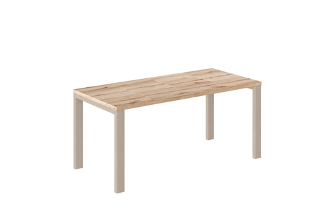 Ausziehbarer Esstisch Garant 80-170 x 80 cm für 2 4 6 Personen, Eiche Evoke, Metallgestell Kaschmir matt, Bild 3