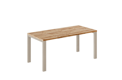 Ausziehbarer Esstisch Garant 80-170 x 80 cm für 2 4 6 Personen, Eiche Craft Gold, Metallgestell Kaschmir matt, Bild 3