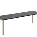 Ausziehbarer Esstisch Garant 130-265 x 80 cm für 4 6 8 10 Personen, Beton Dunkel, Metallgestell Kaschmir matt, Bild 3