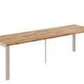 Ausziehbarer Esstisch Garant 130-265 x 80 cm für 4 6 8 10 Personen, Eiche Craft Gold, Metallgestell Kaschmir matt, Bild 3