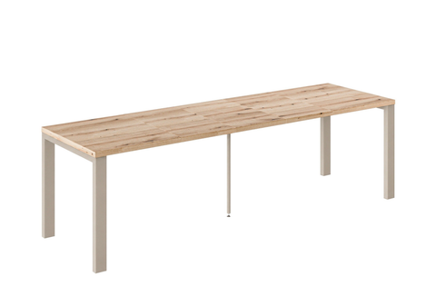 Ausziehbarer Esstisch Garant 130-265 x 80 cm für 4 6 8 10 Personen, Eiche Evoke, Metallgestell Kaschmir matt, Bild 3