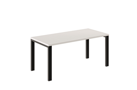 Ausziehbarer Esstisch Garant 80-170 x 80 cm für 2 4 6 Personen, Kaschmir, Metallgestell Schwarz, Bild 3