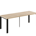 Ausziehbarer Esstisch Garant 80-215 x 80 cm für 2 4 6 8 Personen, Eiche Cremona, Metallgestell Schwarz, Bild 3