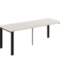 Ausziehbarer Esstisch Garant 80-215 x 80 cm für 2 4 6 8 Personen, Kaschmir, Metallgestell Schwarz, Bild 3